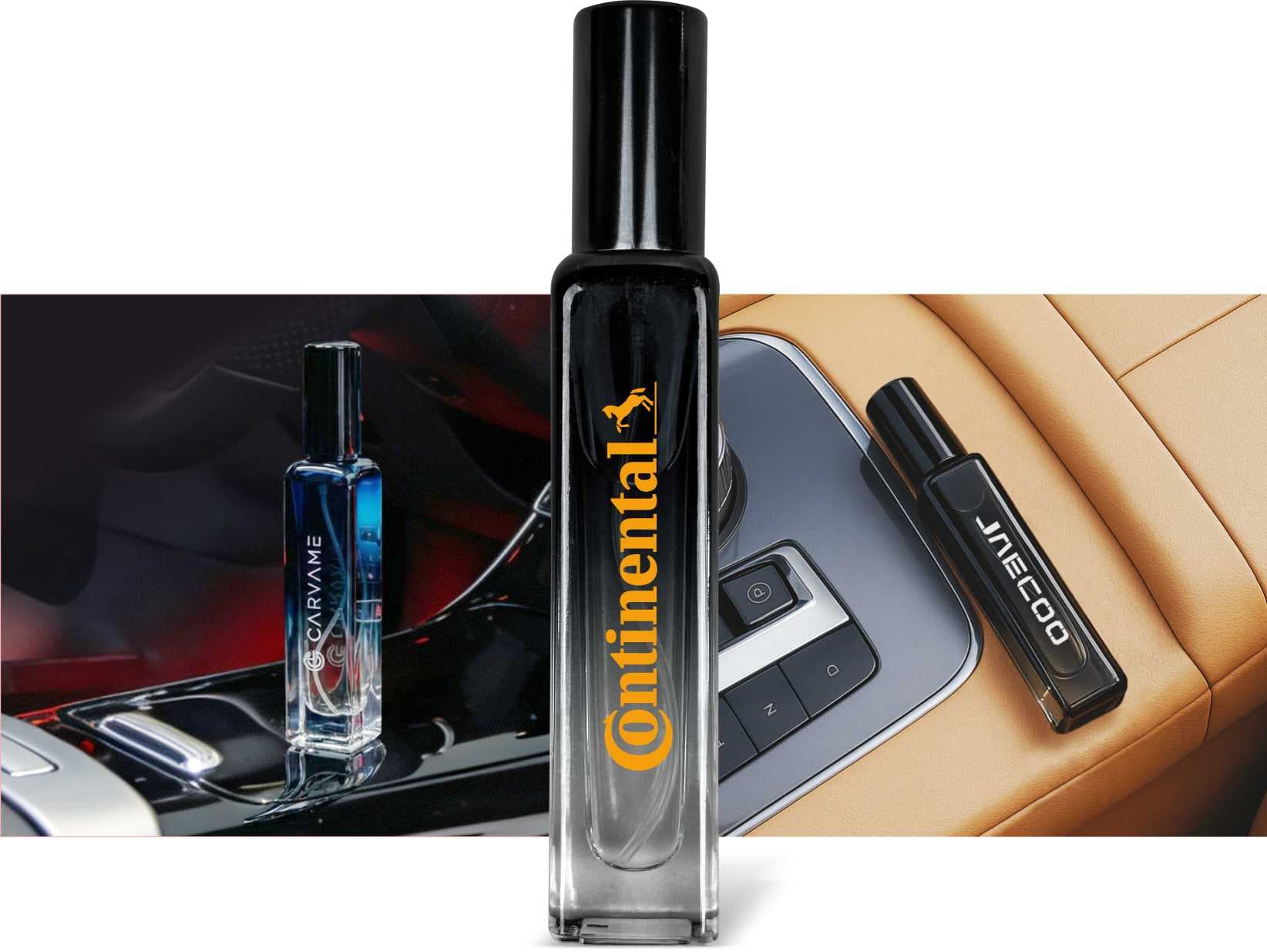 Crystal Spray personalizat, prezentat alături de două interioare auto.
