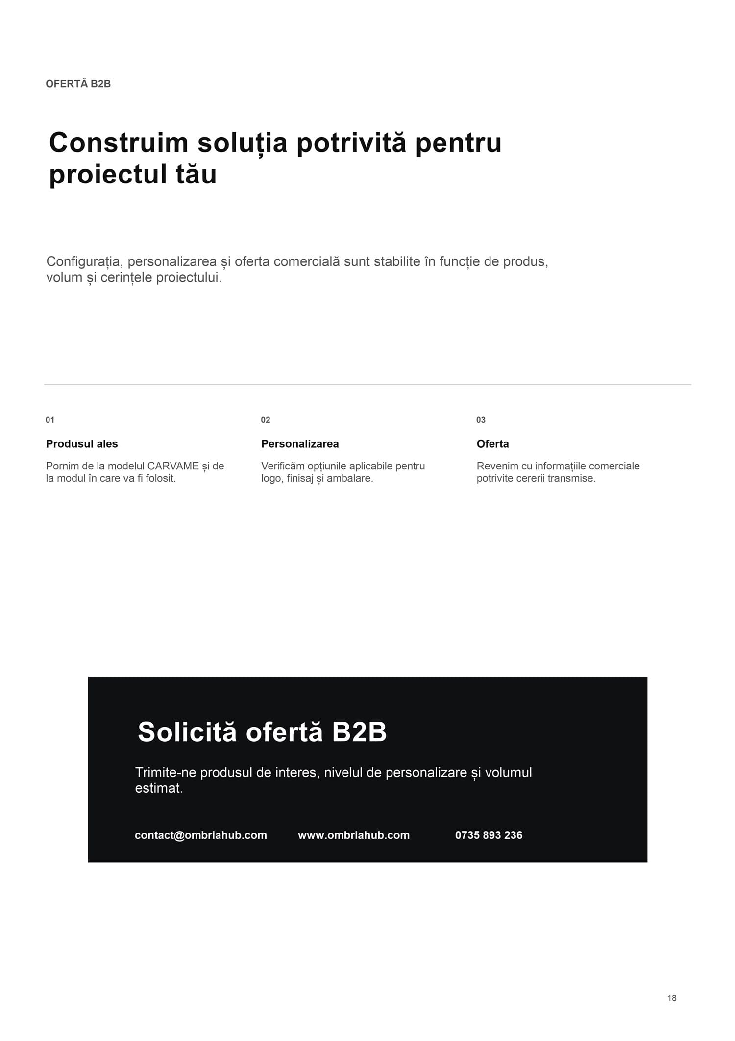 Pagina 18 din catalogul public OMBRIA CARVAME B2B.