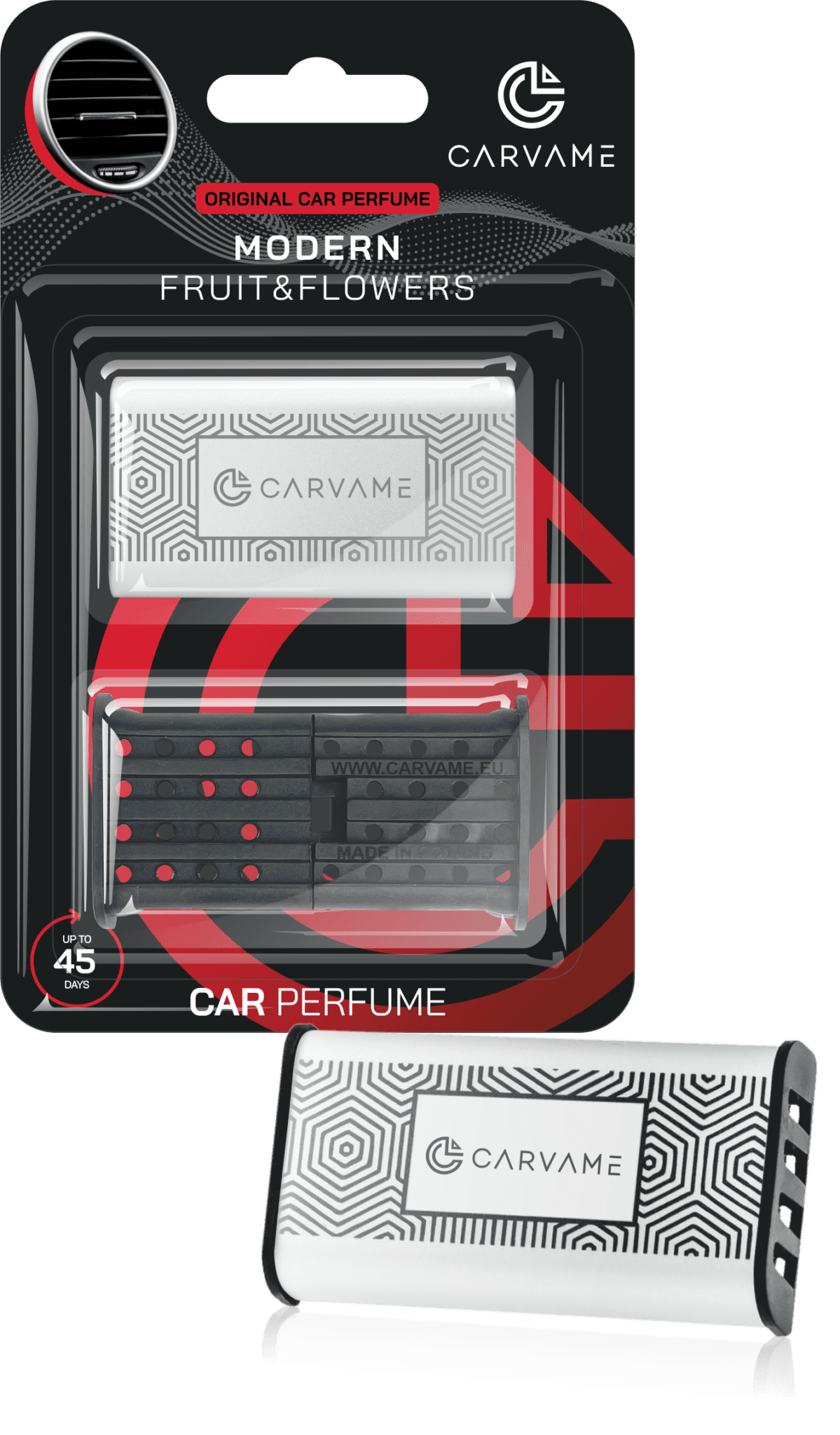 Odorizant CARVAME Premium Aluminium pentru grila de ventilatie.